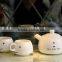 creative hot-selling lovely cartoon snowman ceramic kettle and mugs three-piece tea set