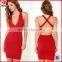 2016 new design women club dress sexy backless club dress