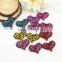 New arrival flatback resin cabochons resin leopard print heart for phone hair accessories