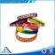 2016 silk print silicone wristband/embossed silicone bracelet