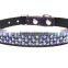 Pet Product Fashion Bling Colorful Rhinestone Leather Custom Dog Collars