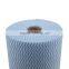 Hot Selling 50%polyester and 50%viscose Mix Blue Wave Mesh Nonwoven Spunlace Glass Cleaning Chaper Fabric Roll