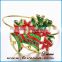 2016 New hot items girl gift jewelry bracelet Colorful Christmas jingle bell bracelet with flower art