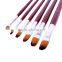 Hot sale 6 pcs/set strong water absorbing filbert artist watercolour brush, exquisite watercolour paint brush set for drawing