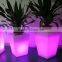 2016 hot sell green flowerpot led luminous planter pots/Christmas Outdoor Flower Pot
