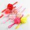 NEW Girls Infant Chiffon Eyelet diamond Flower hair band 26colors