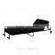 HOMCOM Black 3 Seats Sofa Bed Foldable Fabric Couch w/wheels