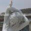 Hand Carved Sexy White Marble Nude Girl Garden Statue
