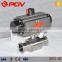 anti-explosion clamp sanitary pneumatic ball valve dn25