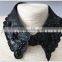 2016 latest design beads necklace, black handmade beaded necklace for garments