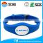 LF/HF/UHF Debossed Logo Silicon RFID Wristband For Access Control