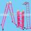 4 * 3 step aluminum ladders with rubber feet
