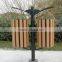 2016 Hot Selling Type !! Good Quality and Environmental Wooden Plastic Steel Recycling Garden Dustbin