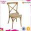 new design wooden stackable X back hotel chair
