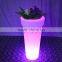 Tall Plastic round LED Planter Port/LED Flower Pot Lighting For Outdoor Wedding Decoration