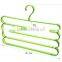 Fashion Colorful 4Layer Plastic Trousers Hanger Towel Hanger Clothes Hanger