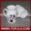 custom logo printing white sublimation ceramic tea mug for transfer printing