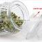 home storage goods sealed glass cookie canister with dome glass lid