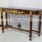 Art Deco Brown And Gold Console Table