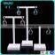 Fashion design elegant counter top white perspex jewelry display stand for necklace acrylic bracelet display cube