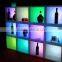 Led bar furniture/ led cube plastic cube shelves/led cubic tank