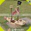 Wholesale DIY 3D baby wooden pirate ship toy handmade kid wooden pirate ship toy cool kids wooden toy pirate ship W03B001