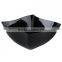 FOOD GRADE Plastic Wavy 8 oz black square Bowl for sale,OEM plastic Wavy black square lunch bowl 8 oz for sale