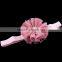 chiffon flower headband with pearl beads for kids hair accessories