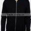 Custom Long Sleeve Pouch Pockets With Hood Longline Black Men's 100% Cotton Casual Comfort Fit Breathable Zipper Up Hoodies