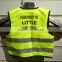 yellow warning hi vis safety vest for kids