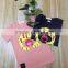2017 newest t-shirt printing many color and deigns kid garment letter pattern kid shirt