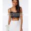 Delicate eyelash zip back lace bralet women lace top