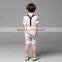 2016 New Hosting Clothes Set Boys Overrall Pants Set For Ring Bearer Wedding Boys Formal Clothing B-NB-CS905-27