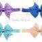 Wholesale 2017 boutique satin ribbon bow pre-made bow, fabric ribbon bow