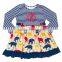 Yawoo apple patterns tunic long sleeve cute fall dress toddler girls dresses