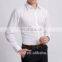 white Formal style slim fit dress solid color design 100% men cotton shirts