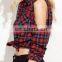 Shirts Open Shoulder Long Sleeve Plaid Check Shirt