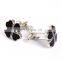 Lucky Four Leaf Clovers Black Silver Shirt Cufflinks