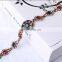 Sterning Antique Bracelet Ruby & Sapphire Bracelet Rhinestone Flower Bracelet