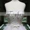 A line evening wedding dress bride Princess Tube Off Shoulder Pure White Lace Beaded Wedding Dress Ball Gown New Design