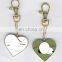 metal alloy heart key chain for gift and promotional
