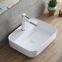 Bahtoom diamond New design round shape luxury white color ceramic countertop art hotel apartment hand sink