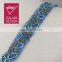 Latest design Mesh blue flower beaded Lace Trimming
