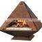 Outdoor warming firewood bowls corten steel firepit