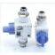 Finger Valve Thread with Exhaust Plastic Insert 4-12mm Trachea Blue Button Cap