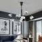 New European modern simple bedroom chandelier creative crystal glass lamp shade chandelier living room chandelier personality atmosphere