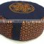 India made for the International markets Round and custom embroidered Meditation cushion