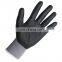 Custom Logo Work Gloves Machine Knitted Black PU Grip Glove for Automotive Industry