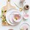 European Style Frankfurt style Gold Rim Spot Ceramic Plate Fish Dish Steak Western Dish Dessert Plate Rice Bowl Phnom Penh Serie