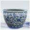 Special large chinese ceramic HAND PAINTED Floral blue and white crackled pots for fish and outdoor aquatic plant